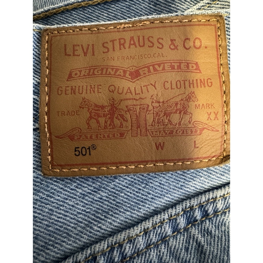 Levi's 501 Women Luxor Last Light Wash Straight Leg Button Fly Jeans 28x28.5